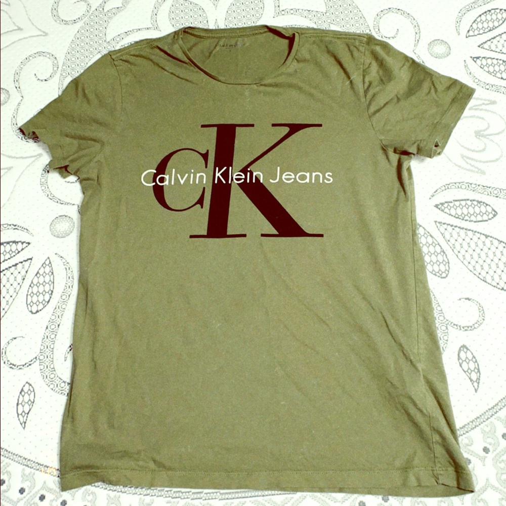 green calvin klein jeans shirt